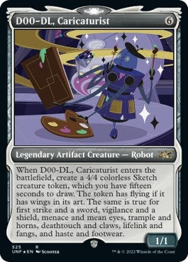 Image for D00-DL, Caricaturist (Showcase) (Galaxy Foil) (525) (Unfinity) - Magic: The Gathering