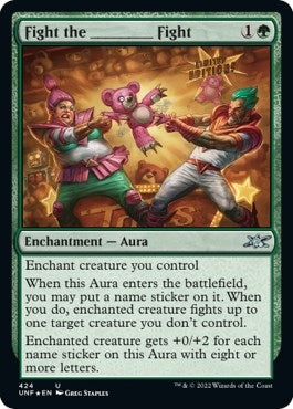 Image for Fight the _______ Fight (Galaxy Foil) (424) (Unfinity) - Magic: The Gathering