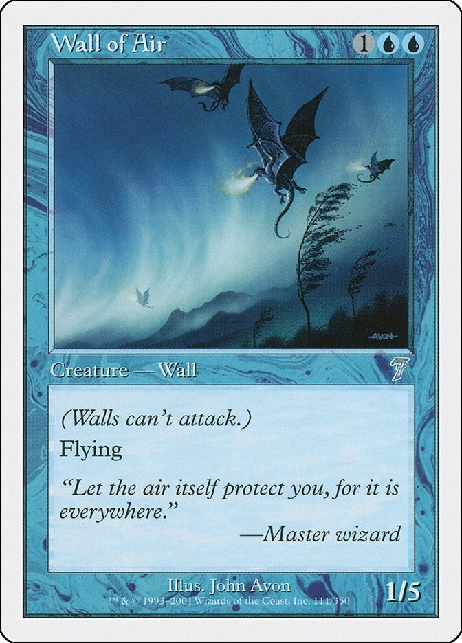 Image for Wall of Air (111) (7th Edition) - Magic: The Gathering