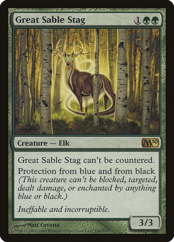 Image for Great Sable Stag (186) (Magic 2010 (M10)) - Magic: The Gathering