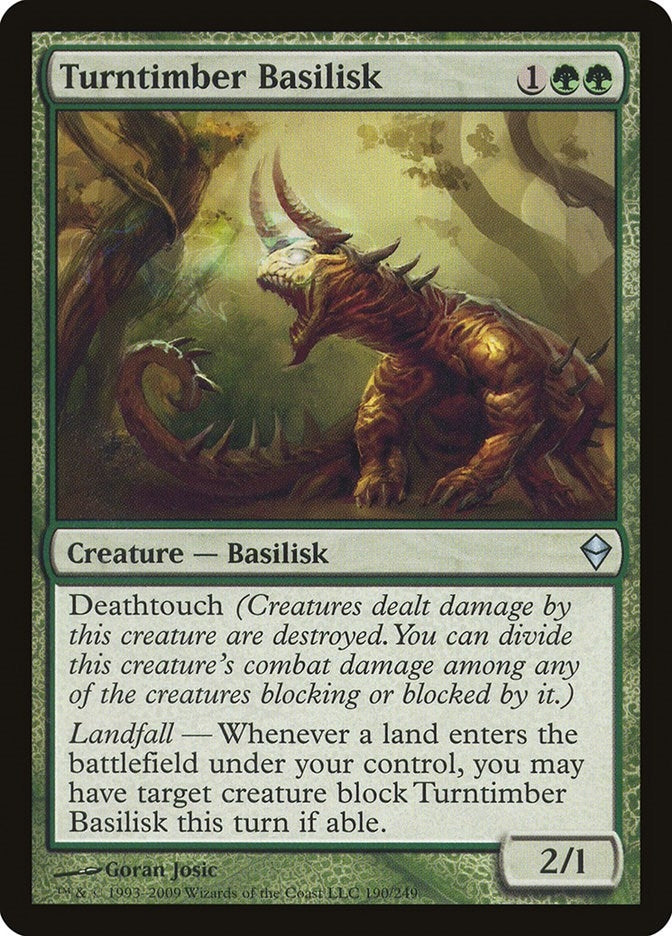 Image for Turntimber Basilisk (190) (Zendikar) - Magic: The Gathering