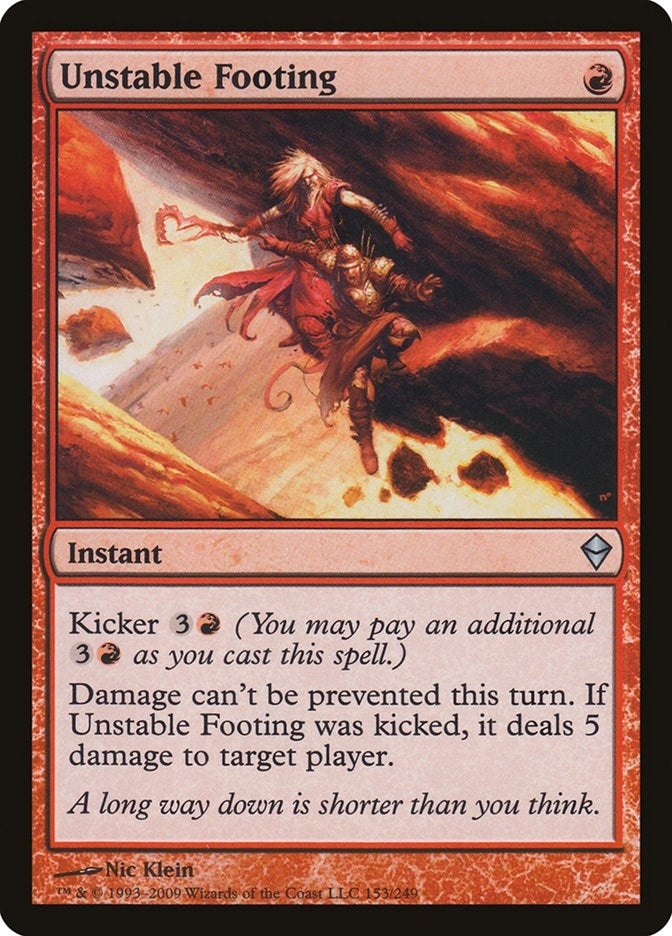 Image for Unstable Footing (153) (Zendikar) - Magic: The Gathering