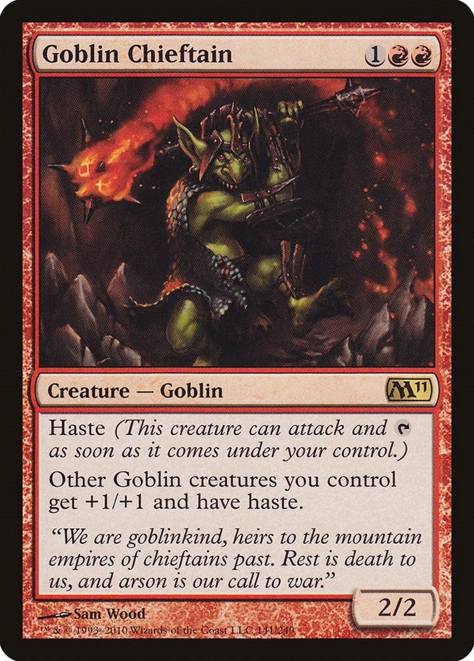 Image for Goblin Chieftain (141) (Magic 2011 (M11)) - Magic: The Gathering