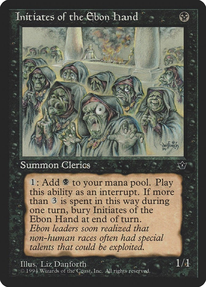 Image for Initiates of the Ebon Hand (Danforth) (Fallen Empires) - Magic: The Gathering