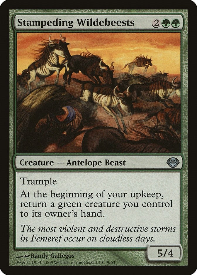 Image for Stampeding Wildebeests (9) (Duel Decks: Garruk vs. Liliana) - Magic: The Gathering
