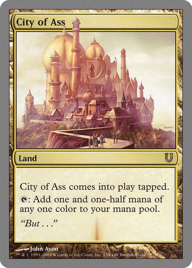 Image for City of Ass (134) (Unhinged) - Magic: The Gathering