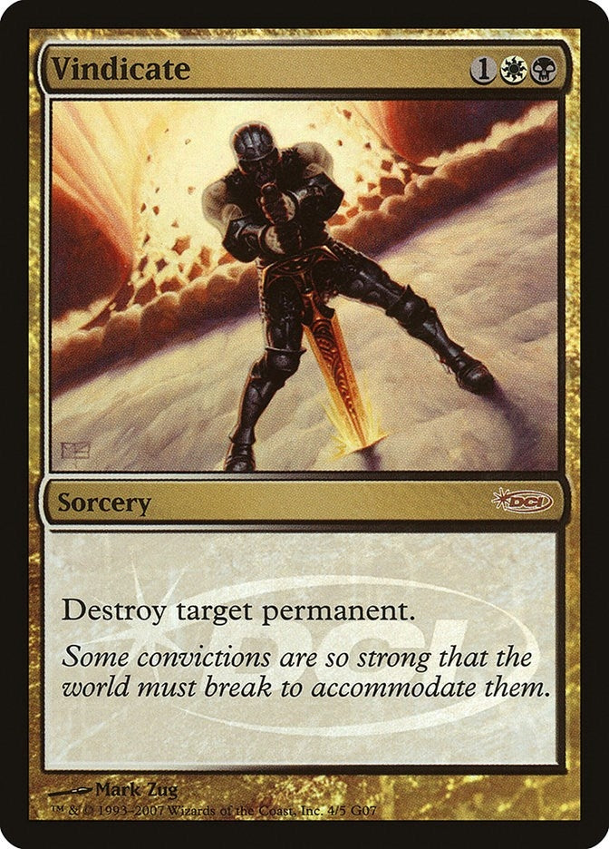 Image for Vindicate (2007) (4) (Judge Promos) - Magic: The Gathering