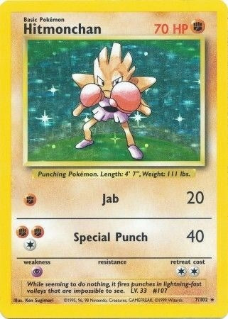 Image for Hitmonchan (007/102) (Base Set) - Pokemon