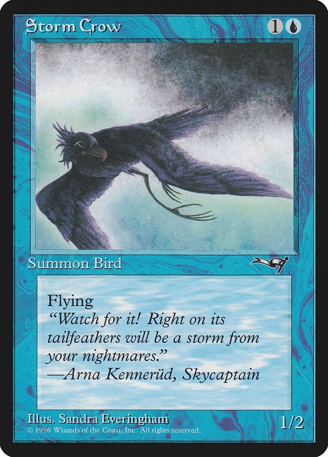 Image for Storm Crow (Flying Left) (55) (Alliances) - Magic: The Gathering