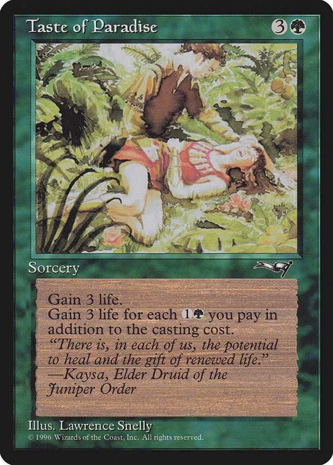 Image for Taste of Paradise (85) (Alliances) - Magic: The Gathering