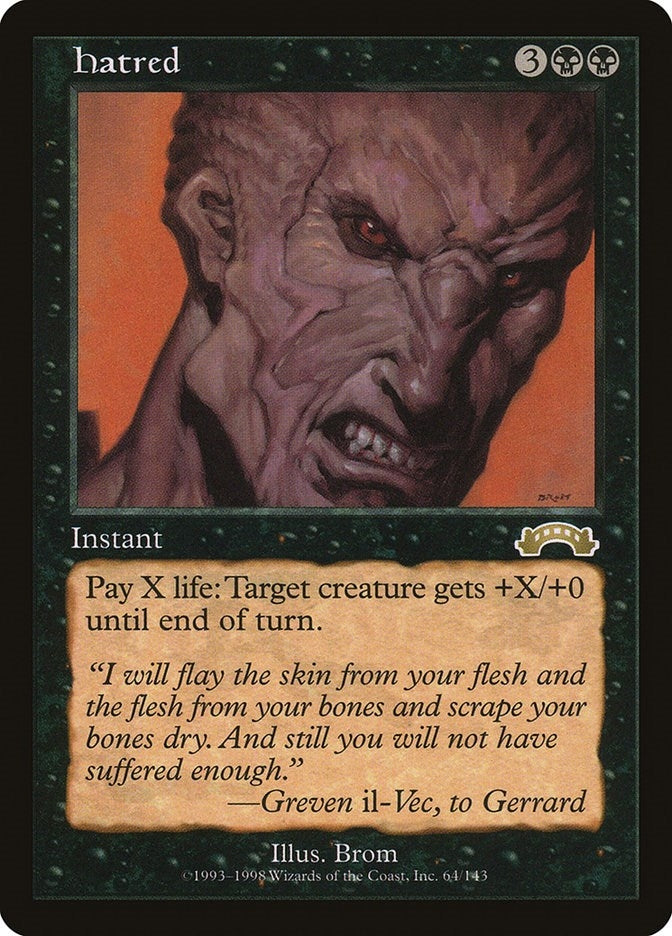 Image for Hatred (64) (Exodus) - Magic: The Gathering