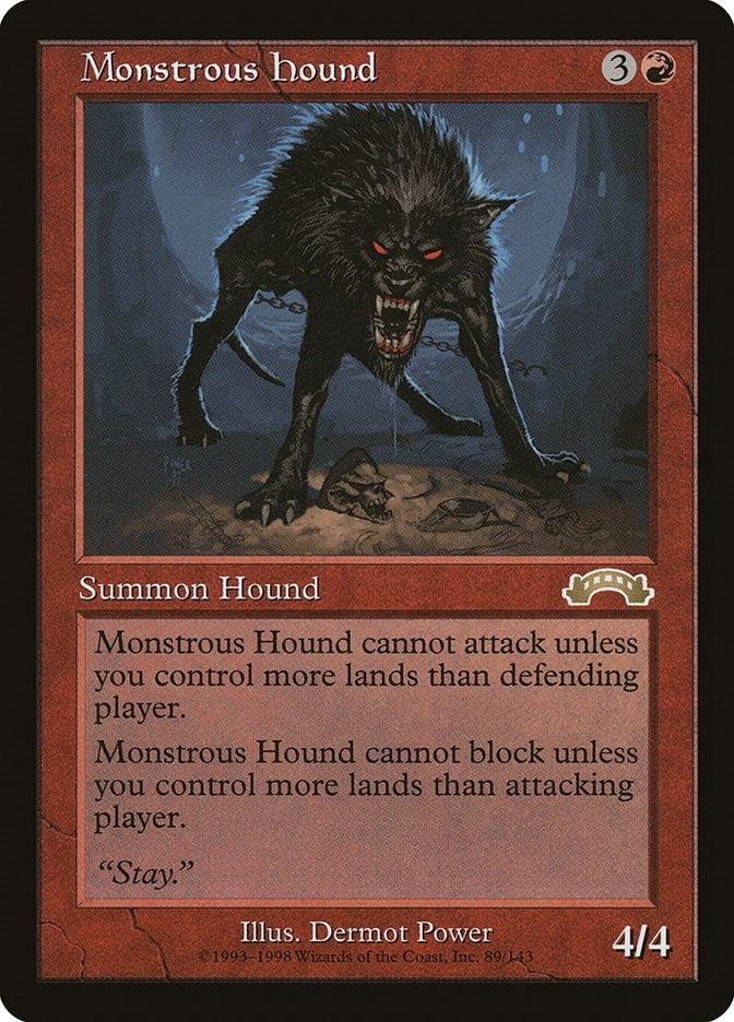 Image for Monstrous Hound (89) (Exodus) - Magic: The Gathering