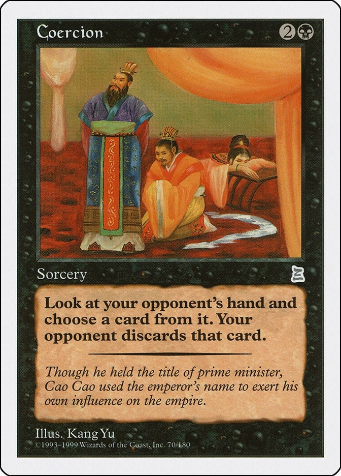 Image for Coercion (70) (Portal Three Kingdoms) - Magic: The Gathering