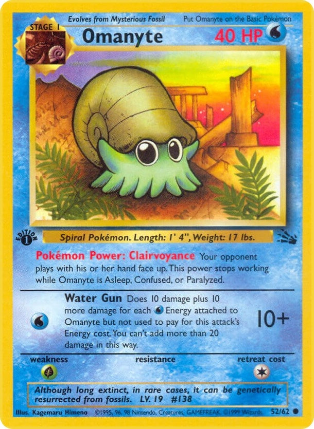 Image for Omanyte (52/62) (Fossil) - Pokemon