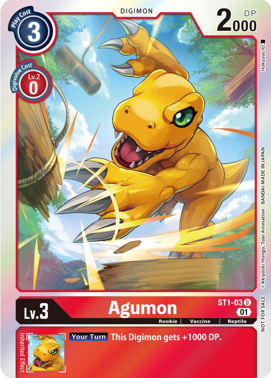 Image for Agumon - ST1-03 (ST-11 Special Entry Pack) (ST1-03 U) (Starter Deck 01: Gaia Red) - Digimon Card Game
