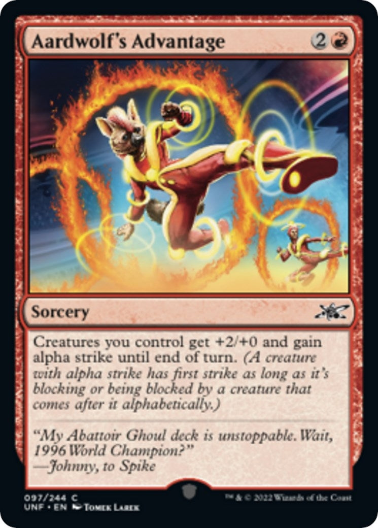 Image for Aardwolf's Advantage (97) (Unfinity) - Magic: The Gathering