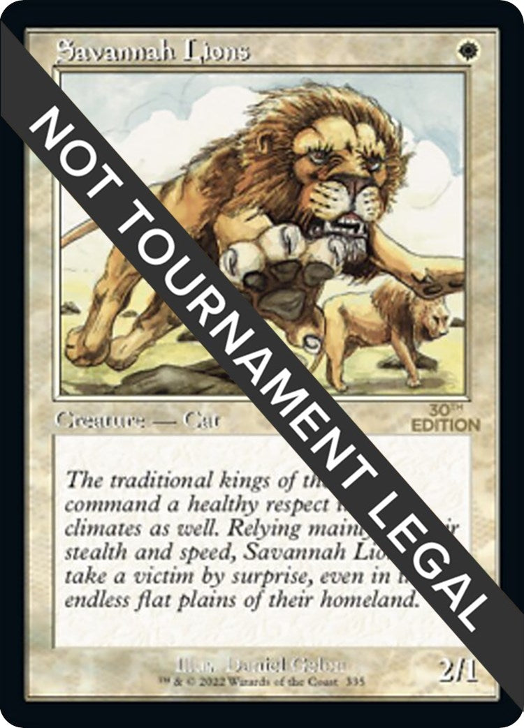 Image for Savannah Lions (Retro Frame) (335) (30th Anniversary Edition) - Magic: The Gathering