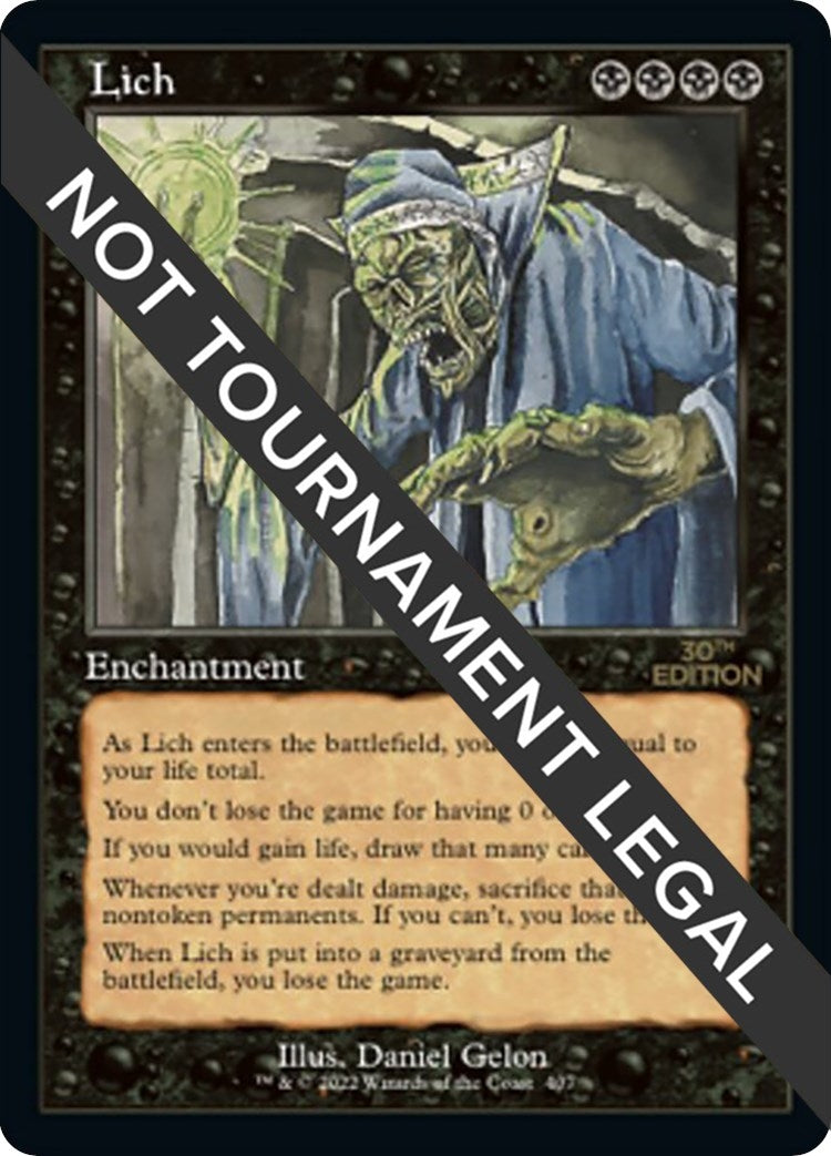 Image for Lich (Retro Frame) (407) (30th Anniversary Edition) - Magic: The Gathering