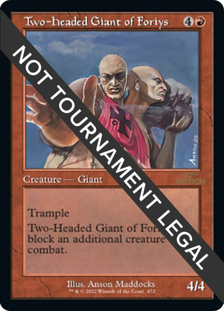 Image for Two-Headed Giant of Foriys (Retro Frame) (472) (30th Anniversary Edition) - Magic: The Gathering