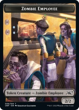 Image for Zombie Employee // Balloon Double-sided Token (Unfinity) - Magic: The Gathering
