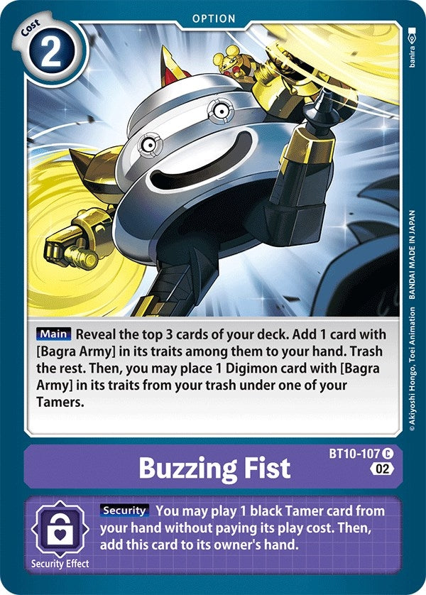 Image for Buzzing Fist (BT10-107 C) (Xros Encounter) - Digimon Card Game