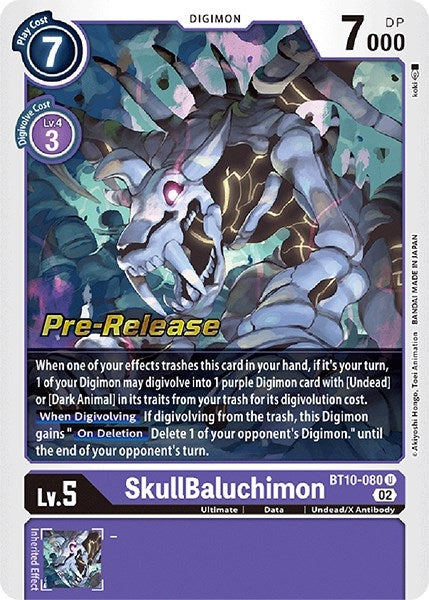 Image for SkullBaluchimon (BT10-080 U) (Xros Encounter Pre-Release Cards) - Digimon Card Game