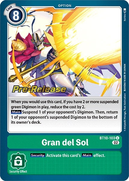 Image for Gran del Sol (BT10-103 U) (Xros Encounter Pre-Release Cards) - Digimon Card Game