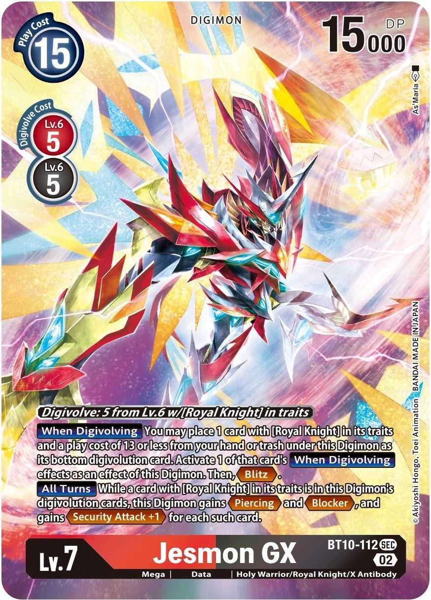 Image for Jesmon GX (Alternate Art) (BT10-112 SEC) (Xros Encounter) - Digimon Card Game