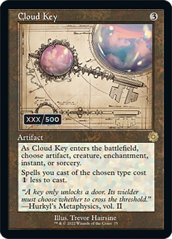 Image for Cloud Key (Schematic) (Serial Numbered) (75) (The Brothers' War: Retro Frame Artifacts) - Magic: The Gathering