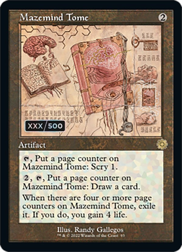 Image for Mazemind Tome (Schematic) (Serial Numbered) (93) (The Brothers' War: Retro Frame Artifacts) - Magic: The Gathering