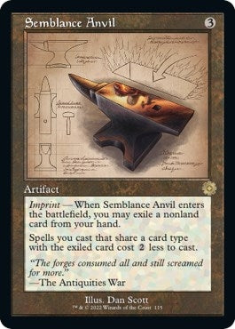 Image for Semblance Anvil (Schematic) (115) (The Brothers' War: Retro Frame Artifacts) - Magic: The Gathering