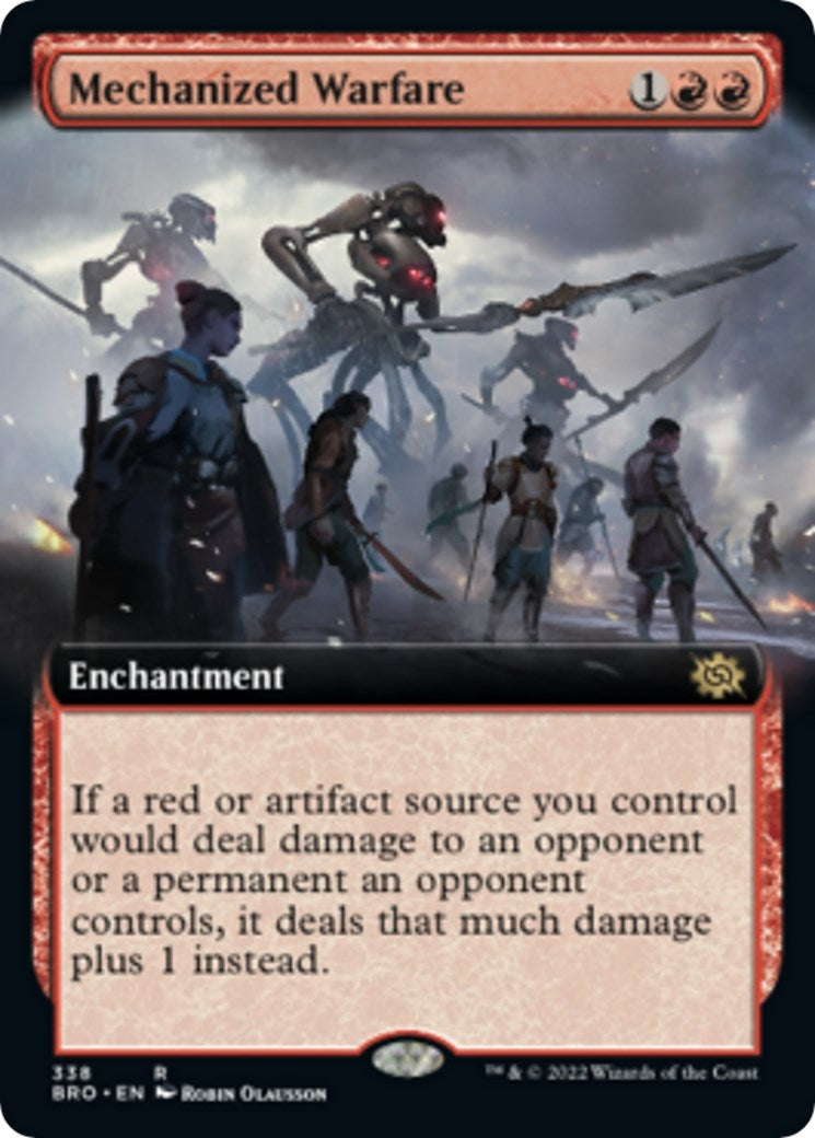Image for Mechanized Warfare (Extended Art) (338) (The Brothers' War) - Magic: The Gathering