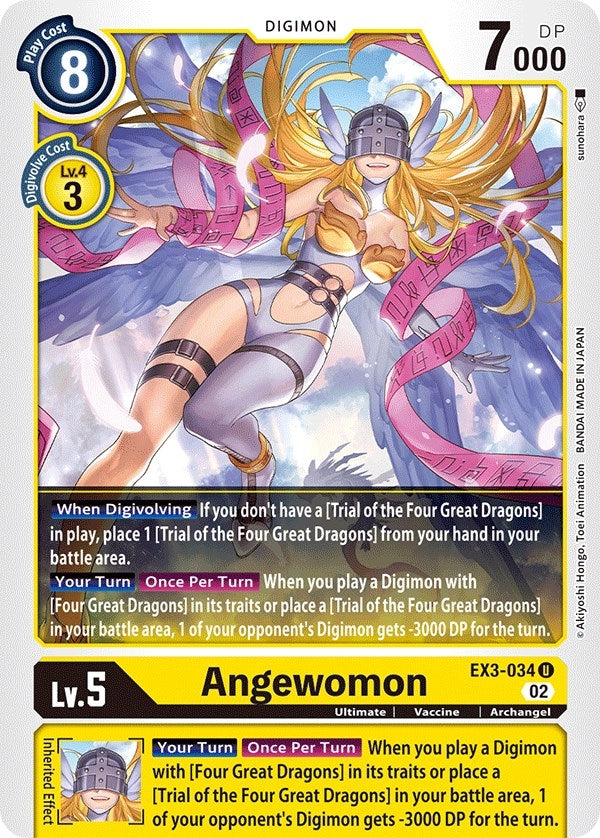 Image for Angewomon (EX3-034 U) (Draconic Roar) - Digimon Card Game