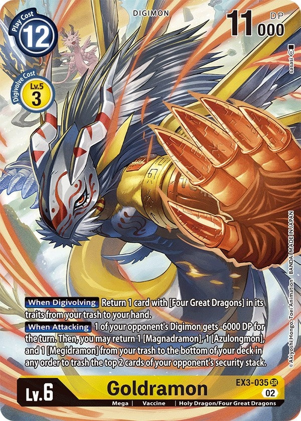 Image for Goldramon (Alternate Art) (EX3-035 SR) (Draconic Roar) - Digimon Card Game