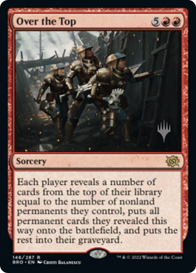 Image for Over the Top (146) (Promo Pack: The Brothers' War) - Magic: The Gathering
