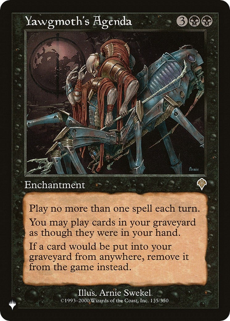Image for Yawgmoth's Agenda (135/350) (The List Reprints) - Magic: The Gathering