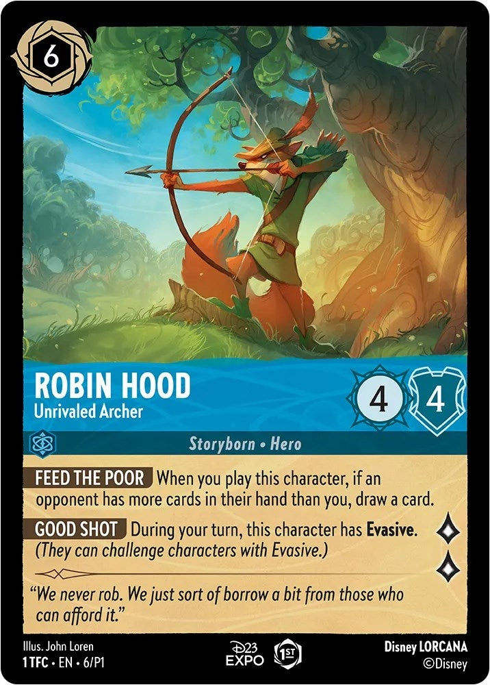 Image for Robin Hood - Unrivaled Archer (6) (D23 Promos) - Disney Lorcana