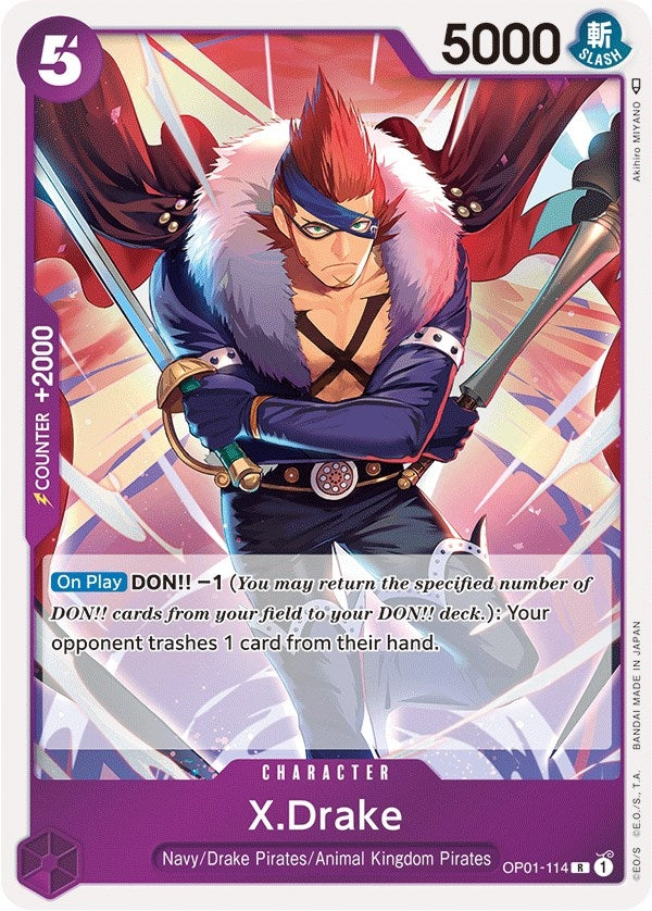 Image for X.Drake (114) (OP01-114) (Romance Dawn) - One Piece Card Game