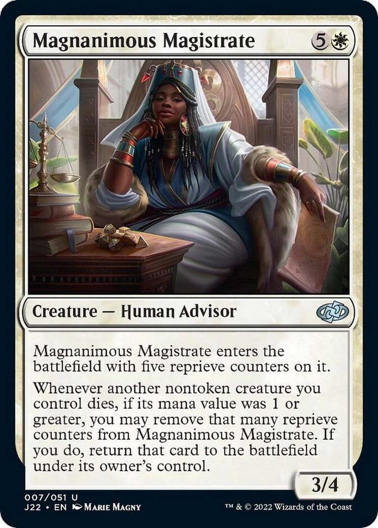 Image for Magnanimous Magistrate (7) (Jumpstart 2022) - Magic: The Gathering
