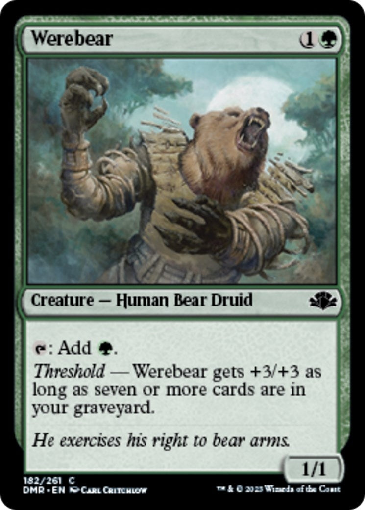 Image for Werebear (182) (Dominaria Remastered) - Magic: The Gathering