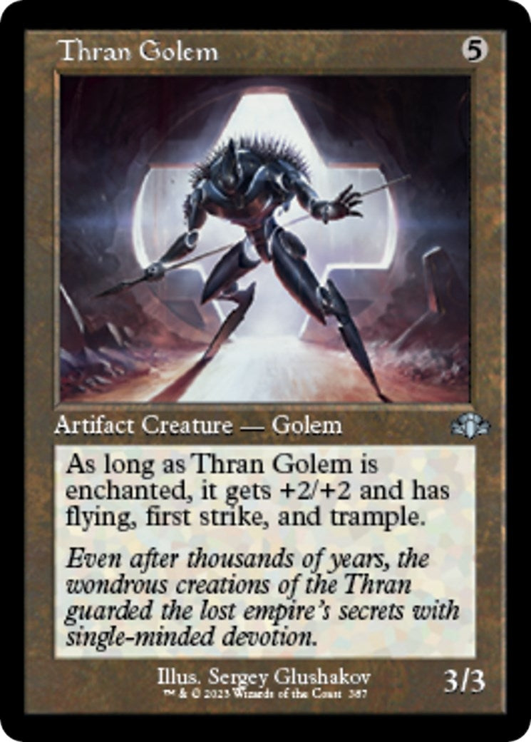 Image for Thran Golem (Retro Frame) (387) (Dominaria Remastered) - Magic: The Gathering