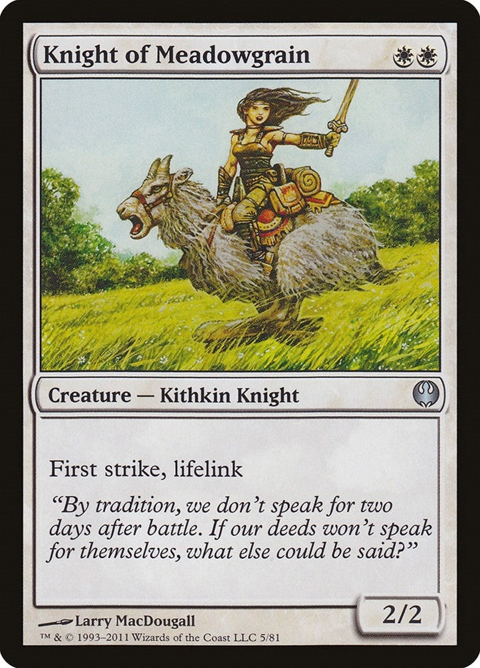 Image for Knight of Meadowgrain (5) (Duel Decks: Knights vs. Dragons) - Magic: The Gathering