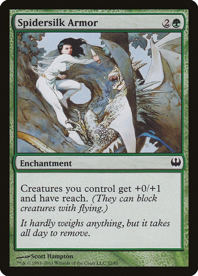Image for Spidersilk Armor (32) (Duel Decks: Knights vs. Dragons) - Magic: The Gathering
