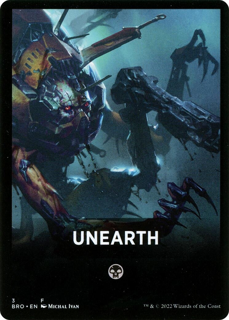 Image for Unearth Theme Card (3) (The Brothers' War) - Magic: The Gathering