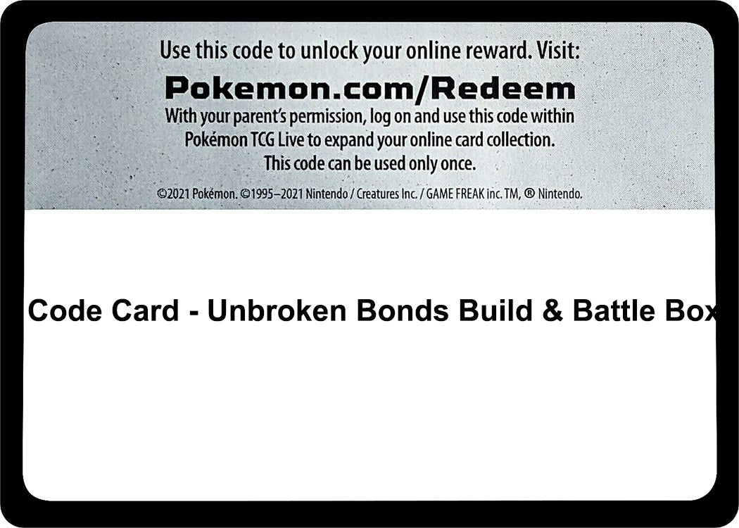 Image for Code Card - Unbroken Bonds Build & Battle Box (SM - Unbroken Bonds) - Pokemon
