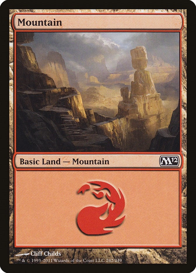 Image for Mountain (242) (242) (Magic 2012 (M12)) - Magic: The Gathering