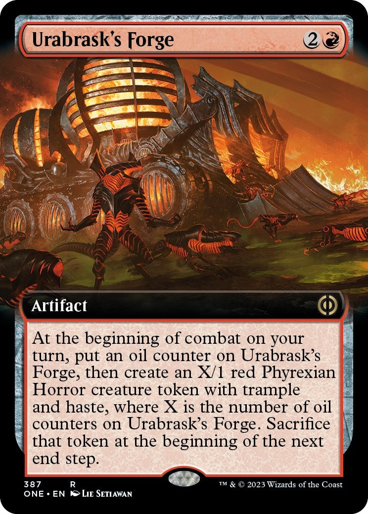Image for Urabrask's Forge (Extended Art) (387) (Phyrexia: All Will Be One) - Magic: The Gathering