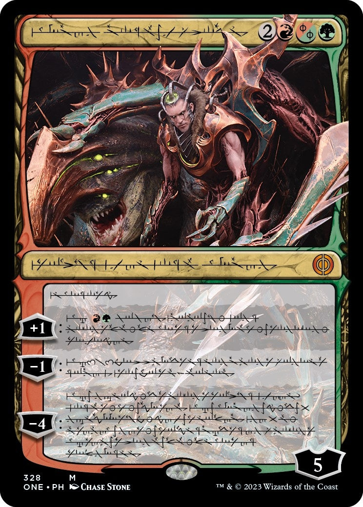 Image for Lukka, Bound to Ruin (Phyrexian) (328) (Phyrexia: All Will Be One) - Magic: The Gathering