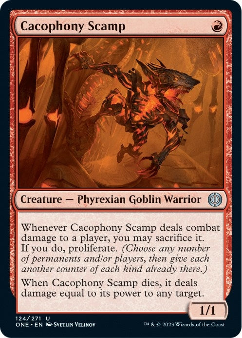 Image for Cacophony Scamp (124) (Phyrexia: All Will Be One) - Magic: The Gathering