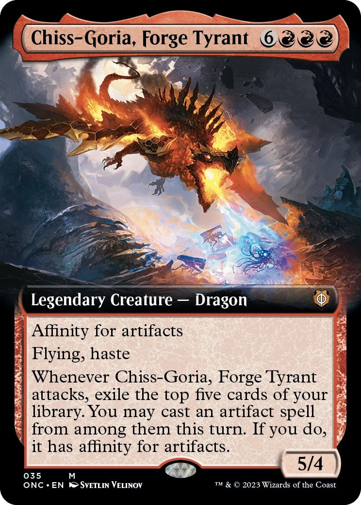 Image for Chiss-Goria, Forge Tyrant (Extended Art) (35) (Commander: Phyrexia: All Will Be One) - Magic: The Gathering
